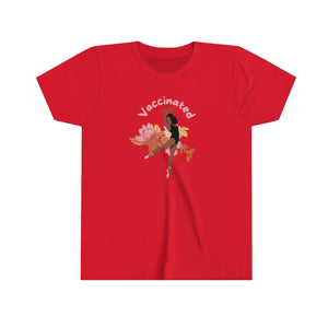 Youth Short Sleeve Tee, Vaccinated Dancer