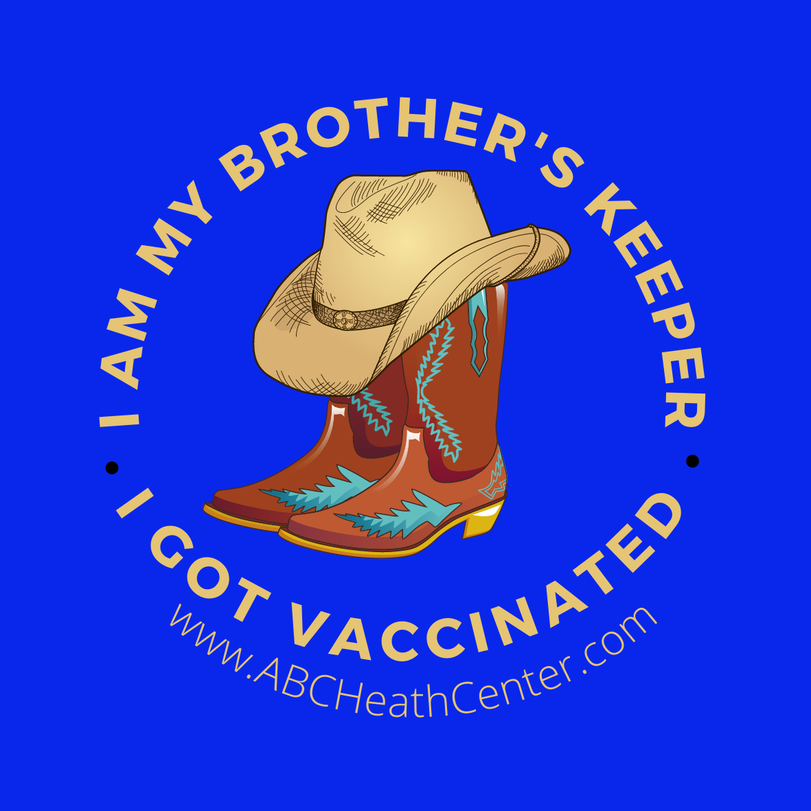 I Am My Brother's Keeper Vaccination Circle Sticker