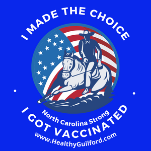 American Cowboy Made the Choice, Vaccinated Circle Sticker