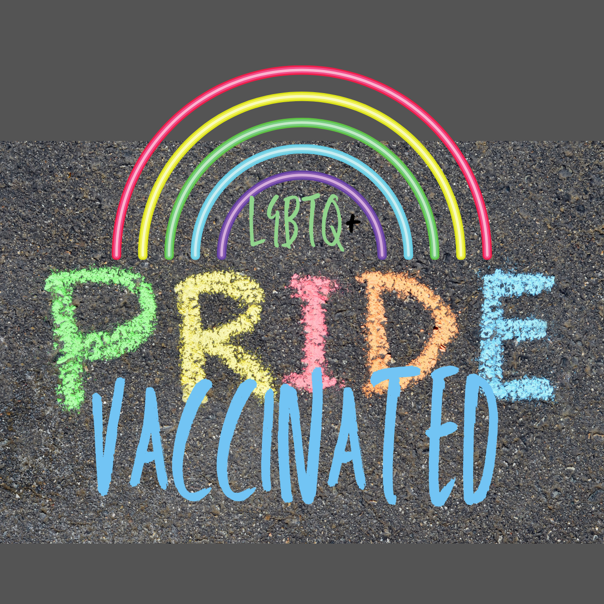 LGBTQ + Vaccination Pride Square Button/Pin