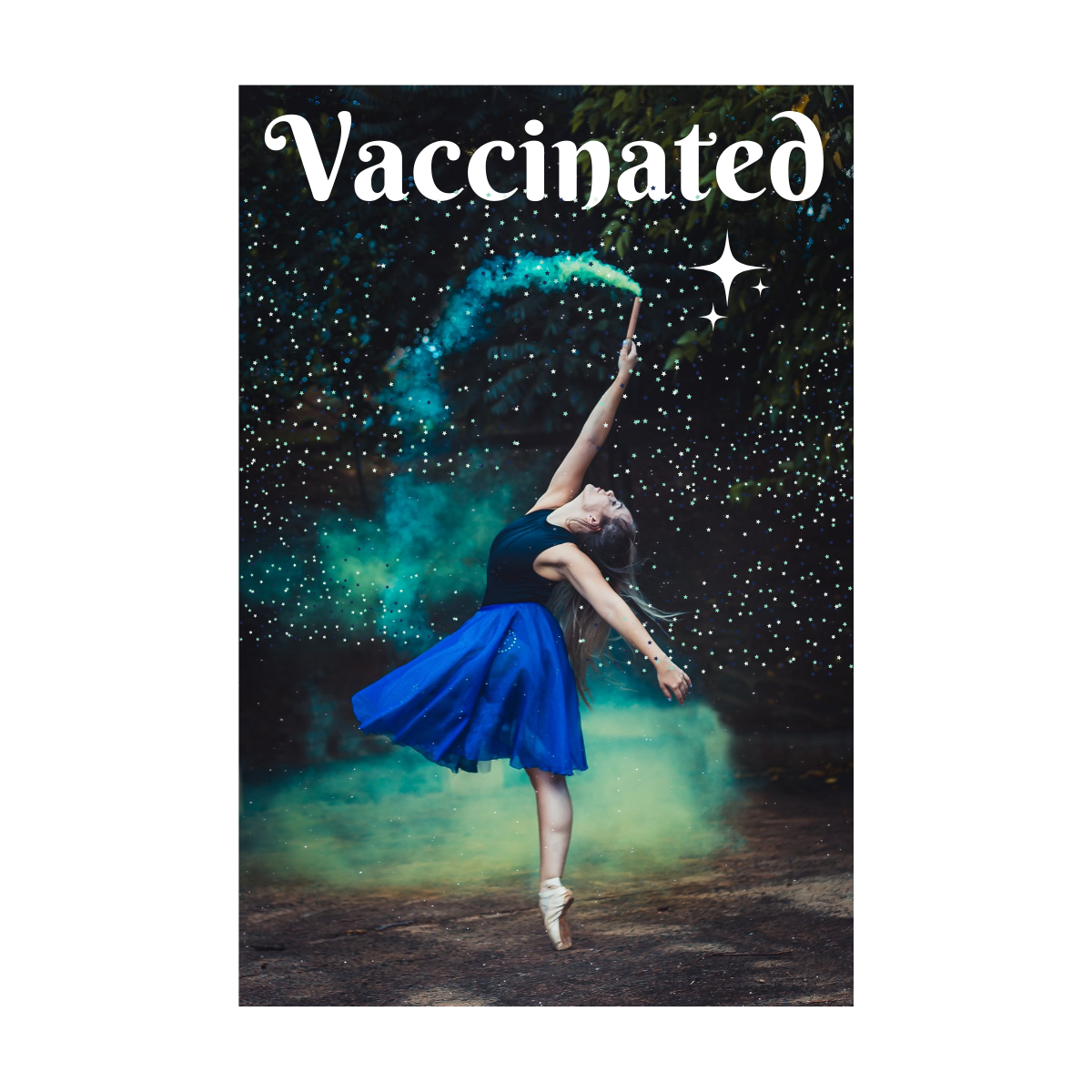 Vaccinated Dancing with the Stars Rectangular Stickers