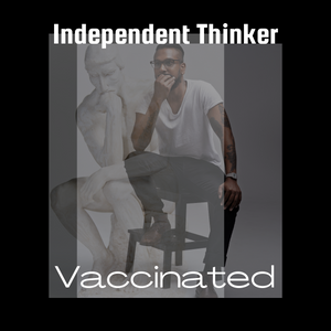Vaccinated Independent Thinker Double Exposed Square Button/Pin