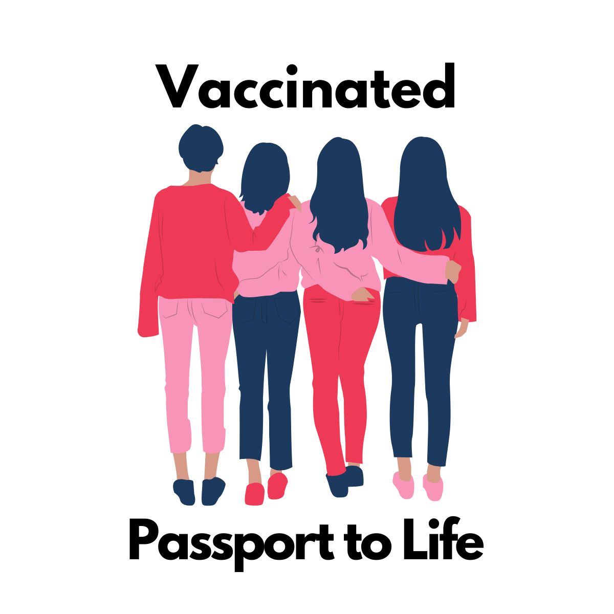 Vaccinated Passport to Life Square Button/Pin