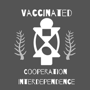 Vaccinated Cooperation Interdependence Ethnic Square Button/Pin