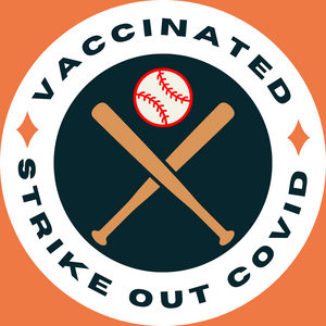 Vaccinated Strike Out COVID Circle Stickers
