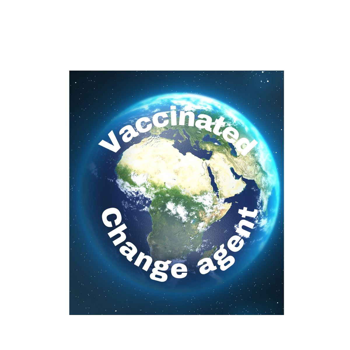 Vaccinated Global Change Agent Square Stickers