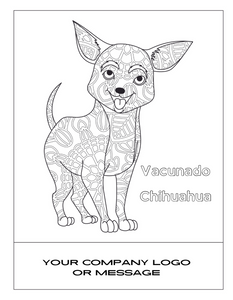 Vacunado Chihuahua Coloring Sheet