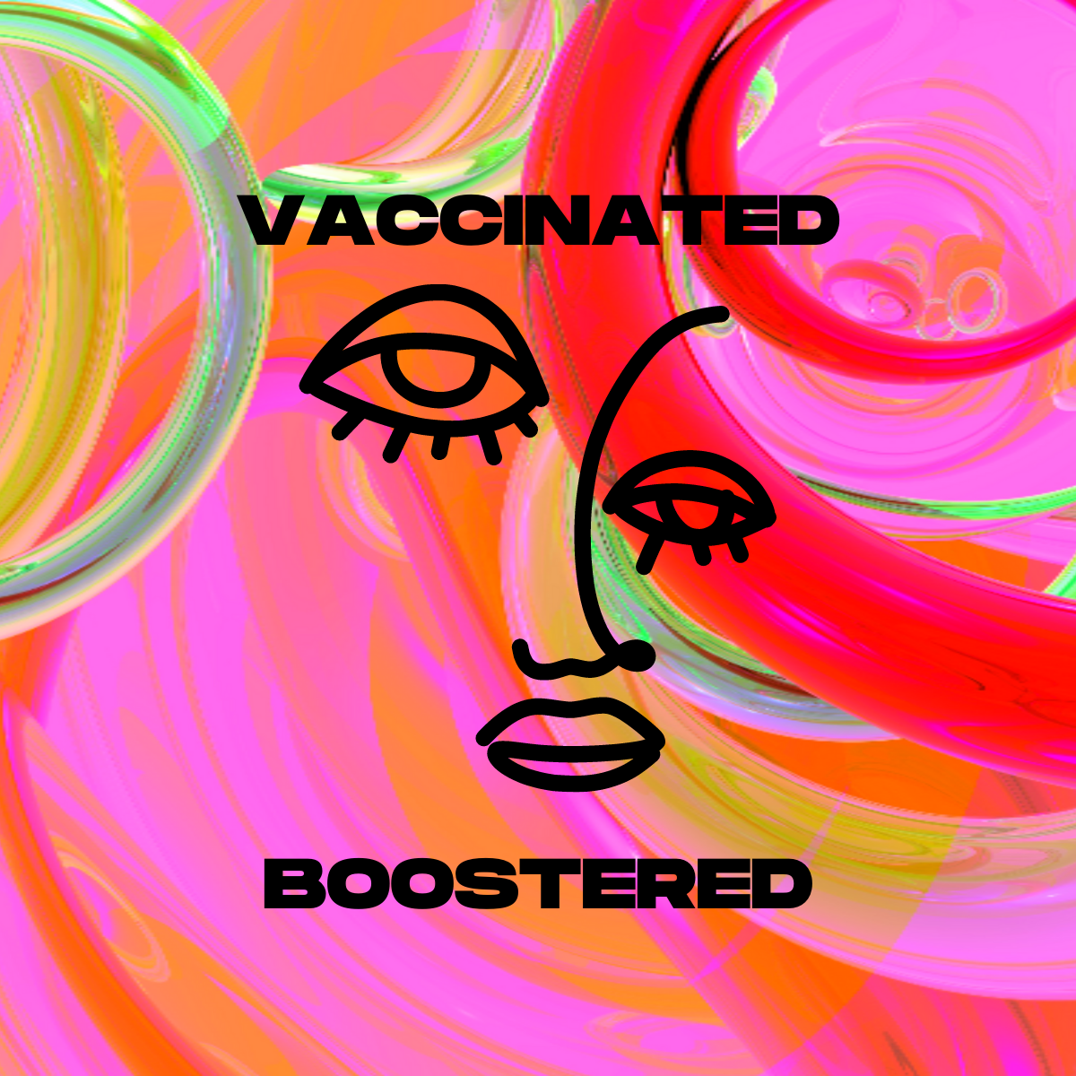 Vaccinated Boostered Van Gogh 1 Circle Stickers