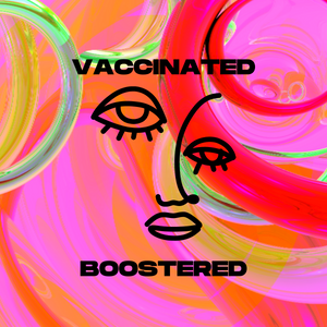 Vaccinated Boostered Van Gogh 1 Circle Stickers