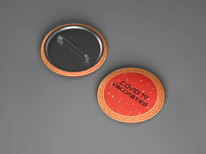 Chinese Gold Circle Button/Pin