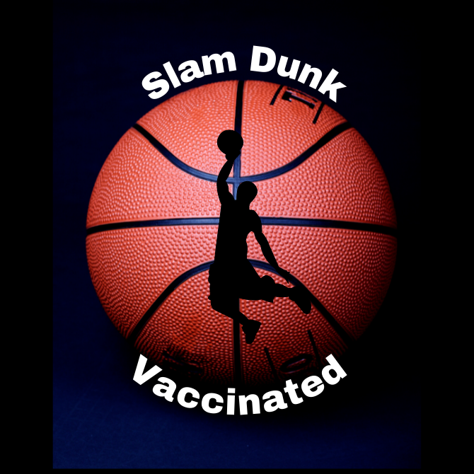 Slam Dunk Vaccinated Circle Button/Pin